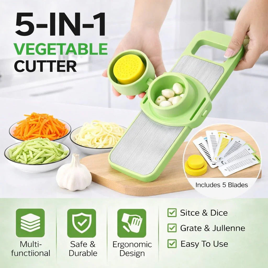 5-in-1 Adjustable Mandoline Vegetable Slicer ⭐