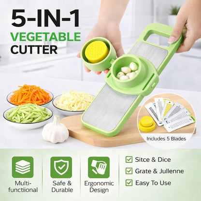 5-in-1 Adjustable Mandoline Vegetable Slicer ⭐